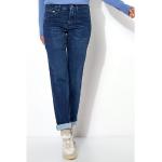 Reduzierte Dunkelblaue Bestickte Casual Toni Jeans mit Stickerei mit Reißverschluss aus Denim für Damen für den für den Winter 
