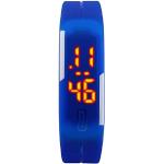 Blaue Minimalistische Damenarmbanduhren mit LED-Zifferblatt zum Outdoorsport 