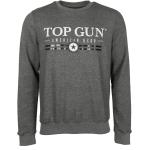 Graue Motiv Top Gun Herrensweatshirts aus Baumwollmischung Größe XXL 