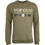 Olivgrüne Motiv Top Gun Herrensweatshirts aus Baumwollmischung Größe XL 