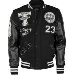 Schwarze Casual Top Gun College-Jacken aus Leder für Herren Größe M 