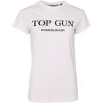Weiße Top Gun Print-Shirts aus Baumwolle für Damen Größe XL 