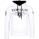 Weiße Top Gun Top Gun Herrenhoodies & Herrenkapuzenpullover aus Baumwolle Handwäsche Größe 3 XL 