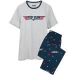 Top Gun Mens Pyjamas Erwachsene Fighter Movie Logo T-Shirt Hosen PJS Set
