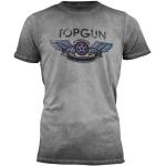 Graue Kurzärmelige Top Gun Top Gun T-Shirts aus Baumwolle Handwäsche für Herren Größe XXL 