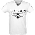 Weiße Sportliche Kurzärmelige Top Gun T-Shirts aus Baumwolle für Herren Größe XXL 