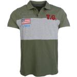 Olivgrüne Kurzärmelige Top Gun Top Gun T-Shirts aus Baumwolle Handwäsche für Herren Größe 4 XL 