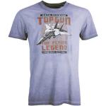 Marineblaue Kurzärmelige Top Gun Top Gun T-Shirts aus Baumwolle Handwäsche für Herren Größe 3 XL 