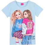 Blaue Top Model Kinder T-Shirts für Mädchen Größe 152 
