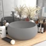 Reduzierte Hellgraue Moderne Runde Handwaschbecken & Gäste-WC-Waschtische matt aus Keramik 