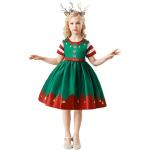 Bestickte Elegante Kurzärmelige Topmelon Midi Kinderfestkleider mit Reißverschluss aus Tüll 