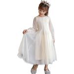 Kinder Blumenmädchen Hochzeitskleid Langarm Partykleid Festkleid Abendkleid 