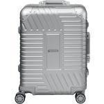 Silberne TOPMOVE Alu-Koffer & Aluminiumkoffer 32l mit Ländermotiv aus Aluminium abschließbar für Herren 