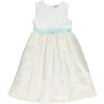 Reduzierte Weiße Topo Rundhals-Ausschnitt Kinderkleider mit Reißverschluss aus Polyester für Mädchen Größe 134 für den für den Winter 