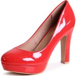 Rote Lack-Optik topschuhe24 High Heels & Stiletto-Pumps aus Textil für Damen Größe 40 