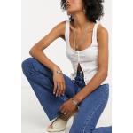 Reduzierte Blaue Topshop Slim Fit Jeans aus Denim für Damen Größe XS Weite 32, Länge 32 