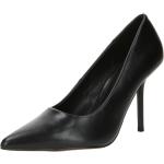 Schwarze Spitze Pfennigabsatz High Heels & Stiletto-Pumps ohne Verschluss aus Textil für Damen Größe 42 mit Absatzhöhe 5cm bis 7cm 