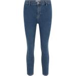 Blaue Ankle-Jeans mit Reißverschluss aus Denim für Damen Petite 