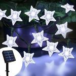 Reduzierte Weiße Sterne Romantische Sternlichterketten mit Weihnachts-Motiv 