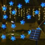 KESSER® Lichtervorhang 12 Sterne LED Lichterkette - mit