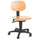 Schwarze Topstar Tec Bürostühle ohne Rollen lackiert aus Buche höhenverstellbar Breite 0-50cm, Höhe 0-50cm, Tiefe 0-50cm 