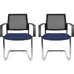 Silberne Topstar Konferenzstühle & Besucherstühle aus Chrom stapelbar Breite 50-100cm, Höhe 50-100cm, Tiefe 50-100cm 2-teilig 