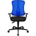 Blaue Topstar Point Organische Ergonomische Bürostühle & orthopädische Bürostühle  mit Armlehne Breite 50-100cm, Höhe 100-150cm, Tiefe 50-100cm 
