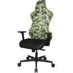 Schwarze Camouflage Topstar Sitness Bürostühle mit Kopfstütze mit Armlehne 