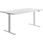Topstar E-Table elektrisch höhenverstellbarer Schreibtisch weiß rechteckig, T-Fuß-Gestell weiß 160,0 x 80,0 cm