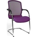 Violette Freischwinger Stühle aus Chrom stapelbar Breite 0-50cm, Höhe 0-50cm, Tiefe 0-50cm 2-teilig 