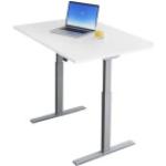 Topstar Schreibtisch, elektrisch höhenverstellbar, BxT 1200 x 800 mm, Platte weiß, Gestell grau