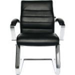 Schwarze Topstar Konferenzstühle & Besucherstühle aus Leder stapelbar Breite 0-50cm, Höhe 50-100cm, Tiefe 0-50cm 
