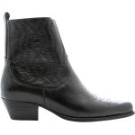 Schwarze Toral Cowboy-Boots & Cowboystiefeletten aus Leder für Damen Größe 38 mit Absatzhöhe bis 3cm 