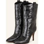 Reduzierte Schwarze Toral Spitze High Heel Stiefeletten & High Heel Boots aus Glattleder für Damen Größe 39 
