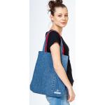 Blaue Nachhaltige Einkaufstaschen & Shopping Bags mit Reißverschluss aus Baumwolle für Herren 