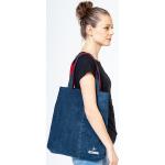 Dunkelblaue Nachhaltige Einkaufstaschen & Shopping Bags mit Reißverschluss aus Baumwolle für Herren 