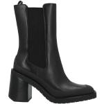 Schwarze Tory Burch Tory Karree Blockabsatz Chelsea-Boots aus Leder für Damen Größe 39,5 