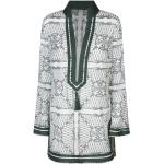 Reduzierte Bunte Tory Burch Tory V-Ausschnitt Tunika-Blusen aus Baumwolle für Damen Größe S 