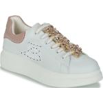 Weiße TOSCA BLU Low Sneaker aus Leder für Damen Größe 36 mit Absatzhöhe 3cm bis 5cm 
