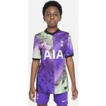 Lila Atmungsaktive Nike Dri-Fit Tottenham Hotspur Tottenham Trikots für Kinder zum Fußballspielen 2021/22 