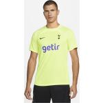 Gelbe Nike Dri-Fit Tottenham Hotspur T-Shirts für Herren Größe S 