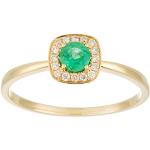Tous mes bijoux Damen-Ring 18 Karat Gelbgold, Smaragd-badm 07072-0001
