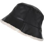 Schwarze toutacoo Regenhüte aus Kunstleder für Damen Größe L für den für den Winter 