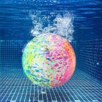 Poolbälle, Schwimmzubehör für Unterwasserspiele, Poolbälle, Unterwasserpass und Tauchspiele für Jugendliche, Erwachsene (Aquarell-Stil)