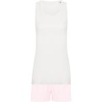 Towel City Damen Kurzes Pyjama-Set - Weiß / rosa | M