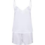 Weiße Elegante TOWEL CITY Damenschlafanzüge & Damenpyjamas aus Polyester Größe XS 