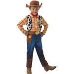 Braune Animal-Print Toy Story Woody Ganzkörperkostüme aus Denim für Kinder Größe 128 