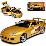 Goldene Toyota Supra Modellautos & Spielzeugautos aus Metall 