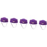 Violette Faschingshüte & Faschingsmützen aus Filz für Kinder 