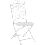 Reduzierte Weiße Antike Gartenstühle Schmiedeeisen aus Metall Breite 0-50cm, Höhe 50-100cm, Tiefe 0-50cm 